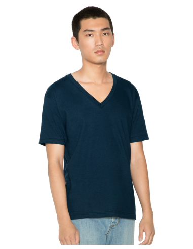 A-AA2456-UNISEX FINE JERSEY V-NECK T-SHIRT